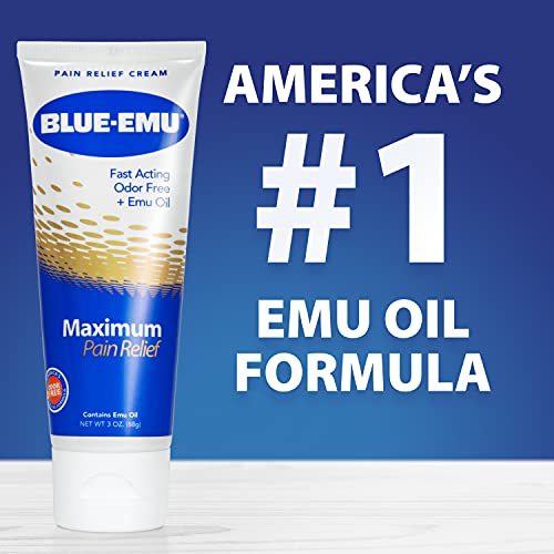 BLUE-EMU Maximum Pain Relief Cream for Arthritis, Muscle, & Joint Aches, 3 Oz, 1 Pack BLUE-EMUAu supplements