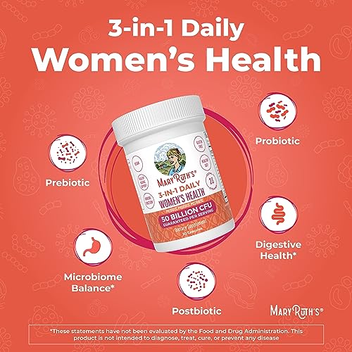 MaryRuth's 3-in-1 Daily Health Probiotics for Women | Clinically Tested | Hormone Support MaryRuth OrganicsAu supplements