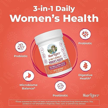 MaryRuth's 3-in-1 Daily Health Probiotics for Women | Clinically Tested | Hormone Support MaryRuth OrganicsUS supplements