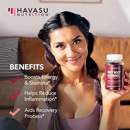 Beet Root Gummies with COQ10 Energy Supplement | Nitric Oxide Supplement for Healthy HAVASU NUTRITIONUS supplements