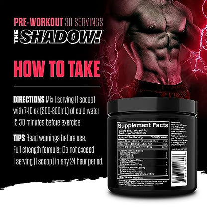 JNX SPORTS The Shadow! 350mg of Caffeine Hard Core Preworkout -Electric Energy JNX SPORTSUS supplements