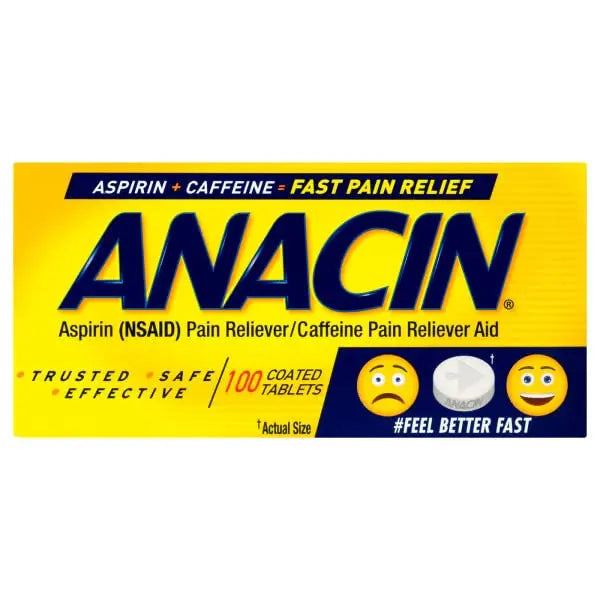 Anacin Fast Pain Relief Pain Reducer Aspirin Tablets, 200 Tabs (Value Pack of 2) ANACINAu supplements