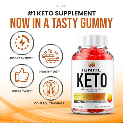 (3 Pack) Ignite Keto ACV Gummies - Official - Keto Ignite ACV Advanced Formula Plus RillvoUS supplements