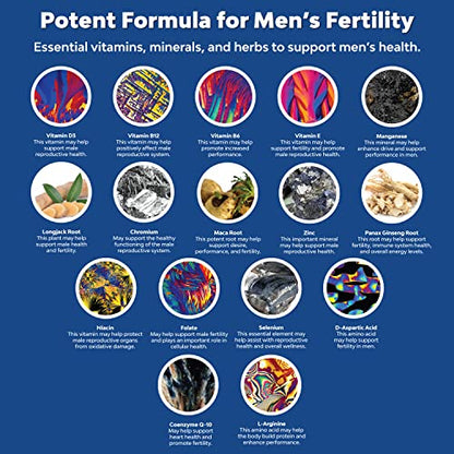 Prenatal Multivitamin Male Fertility Supplement - Mens Fertility Supplement with L-Arginine D-Aspartic Acid and Maca Root Prenatal Vitamins for Enhanced Motility Volume Potency and Fertility Support Natures CraftUS supplements