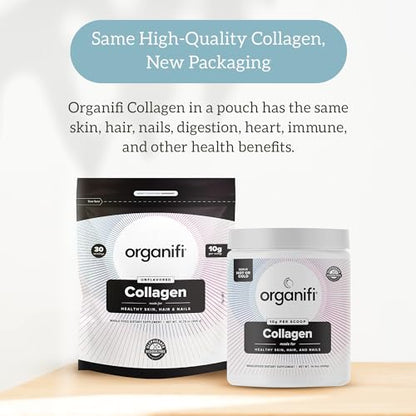 Organifi Collagen Powder - Fuller Hair, Stronger Nails, and Radiant Skin - Replenish OrganifiUS supplements