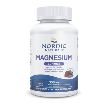 Nordic Naturals Magnesium Gummies for Adults, Blueberry Lavender Flavor - 60 Gummies - Vegan Magnesium Supplement for Mind, Mood, and Cardiovascular Support - Non-GMO - 20 Servings Nordic NaturalsAu supplements