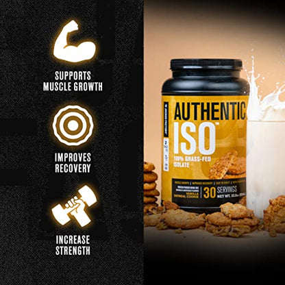 Authentic ISO Grass Fed Whey Protein Isolate Powder - Low Carb, Non-GMO Muscle Jacked FactoryUS supplements