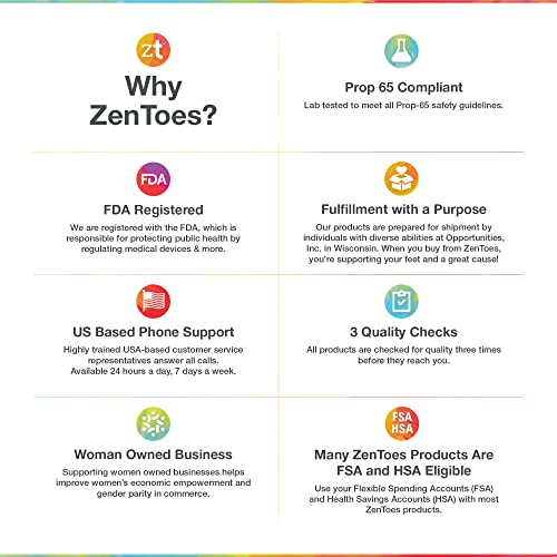 ZenToes Gel Toe Separators for Overlapping Toes, Bunions, Big Toe Alignm ZenToesAu supplements
