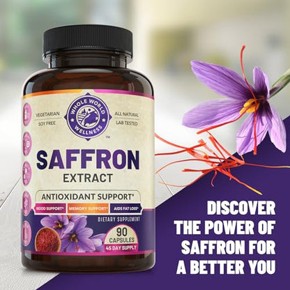 100% Pure Saffron Extract - Metabolism Booster & Natural Appetite Suppressant for Weight Loss WHOLE WORLD WELLNESSUS supplements