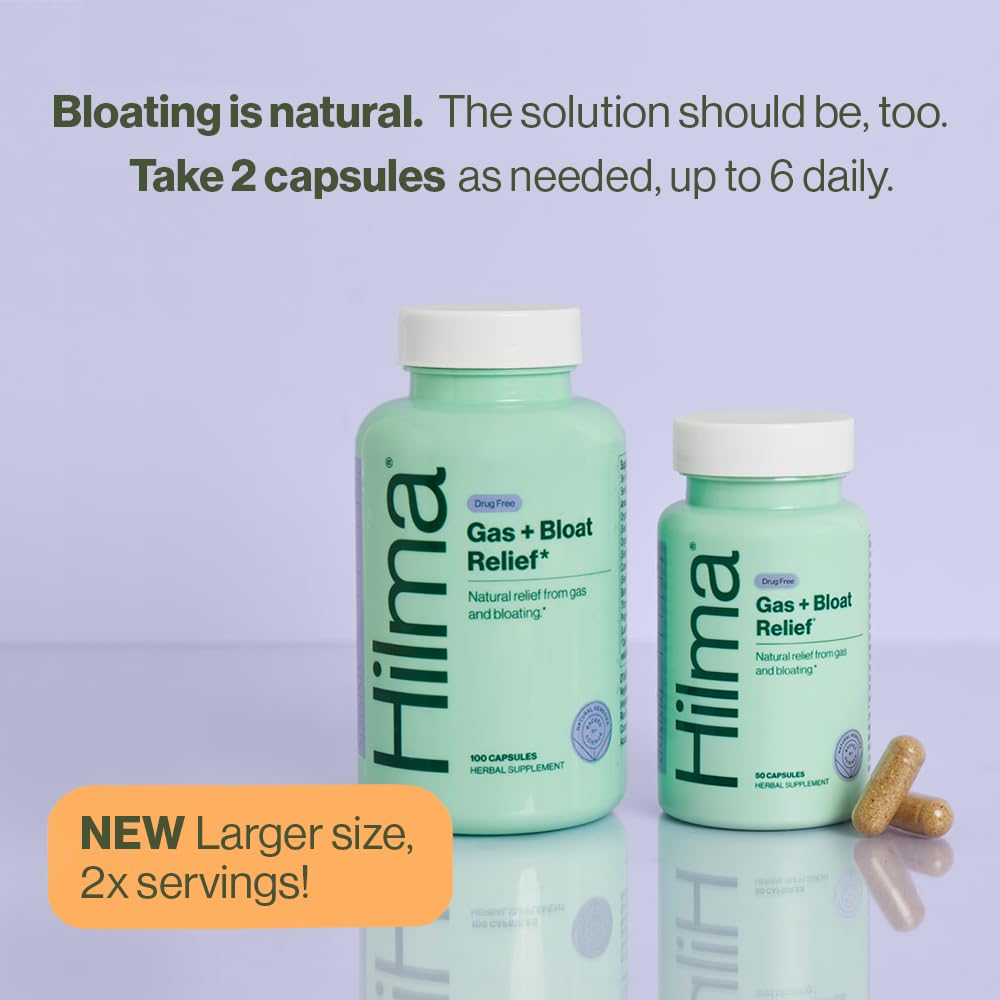 Hilma Natural Gas & Bloating Relief - with Lemon Balm, Fennel & Peppermint Leaf HilmaAu supplements