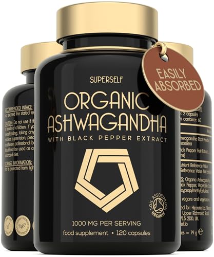 Organic Ashwagandha High Strength - 1000mg Ashwagandha Capsules - Pure Ashwagand SuperSelfUS supplements