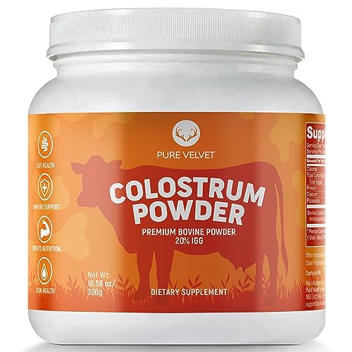 Pure Velvet Colostrum Powder for Gut Health, Bloating, Hair Growth, Immune Support Pure VelvetUS supplements