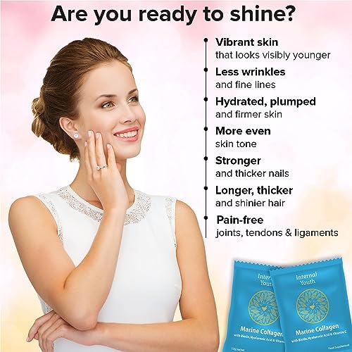 Marine Collagen Powder 10000mg with Hyaluronic Acid Biotin and Vitamin C A D3 E - Collagen Internal YouthUS supplements
