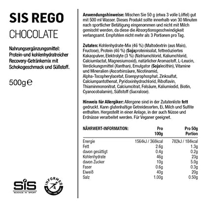 Science In Sport REGO Rapid Recovery Drink Powder, Post Workout Protein Powder, 20 g of Protein Science in SportUS supplements