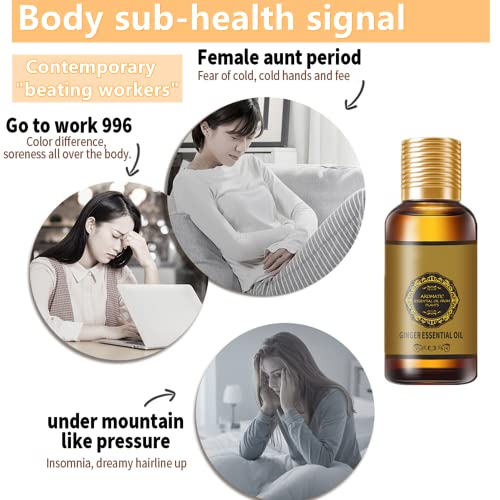 (2pc 60ml) Belly Drainage Ginger Oil, Slimming Tummy Ginger Oil, Ginger Oil Drainage Massage YG LianKaiUS supplements