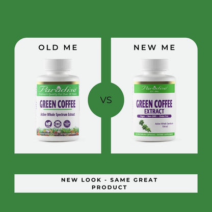 Paradise Herbs Green Coffee Bean, Vegan, Gluten Free, Non GMO, Active Whole Spectrum Paradise HerbsUS supplements