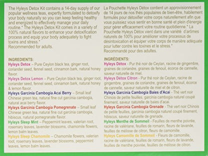 Hyleys Detox Tea 14 Days Kit - 42 Tea Bags - Herbal Supplement - Mother's Mother's Day HYLEYSUS supplements
