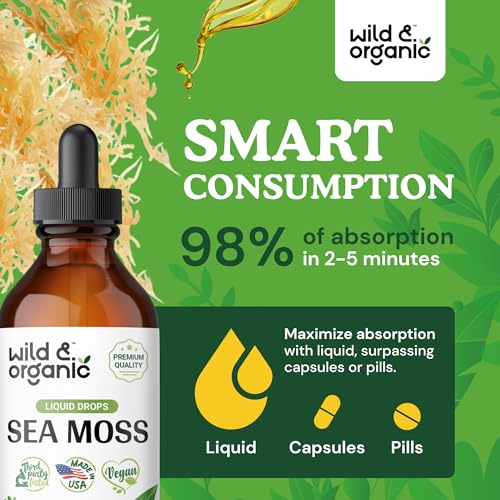 Sea Moss - Organic Sea Moss Liquid Drops - Irish Sea Moss Supplement - Seamoss Wild & OrganicAu supplements