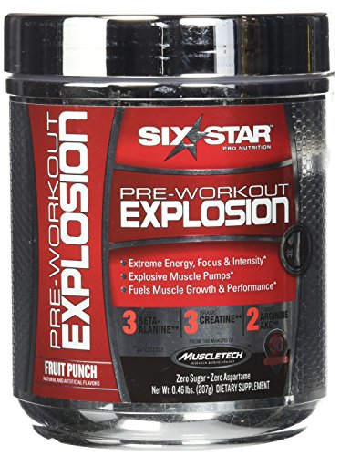 Six Star Pre-Workout Explosion, Fruit Punch, 0.45 Pound Six StarUS supplements