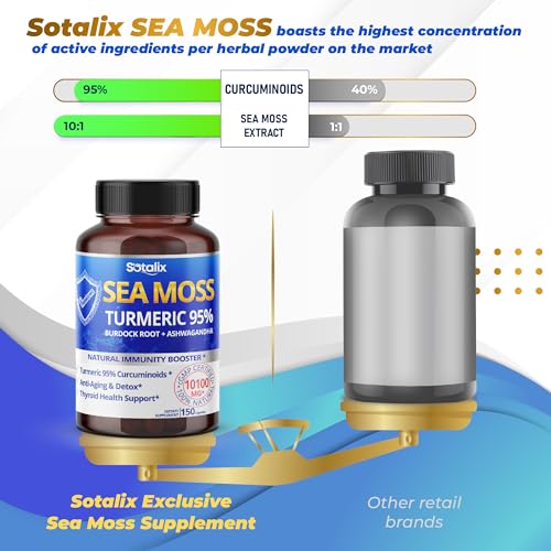 Sotalix Sea Moss Capsule 10100mg with Ashwagandha, Burdock Root, Bladderwrack SOTALIX SUPPLEMENTAu supplements