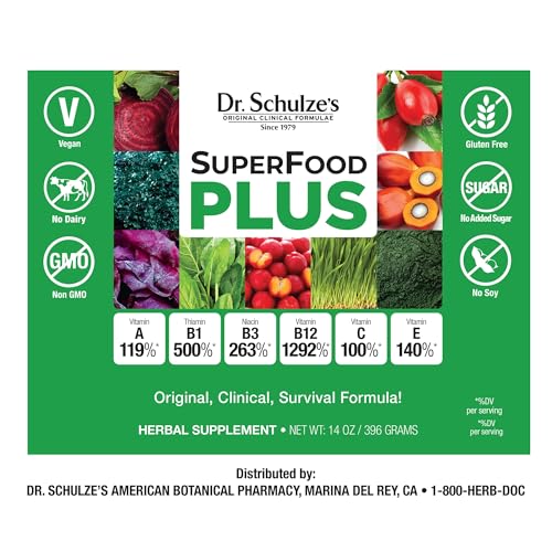 Dr. Schulze’s | SuperFood Plus | Vitamin & Mineral Herbal Concentrate | Dietary Supplement Dr. Schulze'sUS supplements