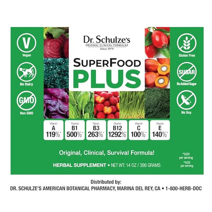 Dr. Schulze’s | SuperFood Plus | Vitamin & Mineral Herbal Concentrate | Dietary Supplement Dr. Schulze'sUS supplements