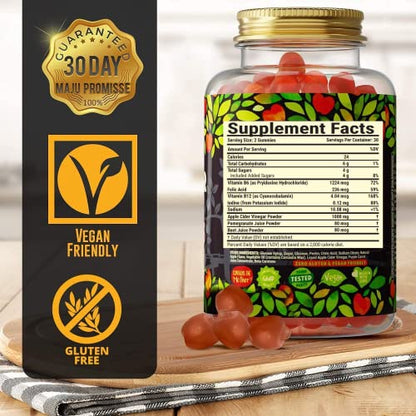 Apple Cider Vinegar Gummies with Mother - Weight Management & Detox - 2X Stronger Maju SuperfoodsUS supplements