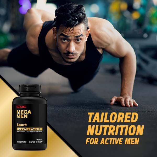 GNC Mega Men Sport Multivitamin | Performance, Muscle Function, and General Health | 90 Count GNCAu supplements