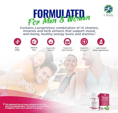 1 Body Adaptogen Complex Supplement with Ashwagandha 1 BodyUS supplements