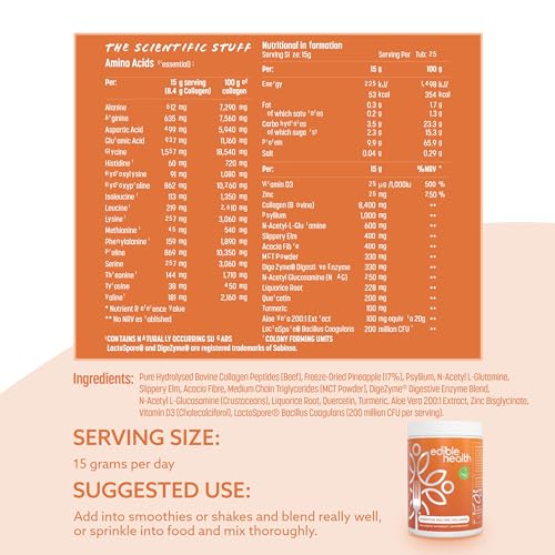 High Protein Edible Health Digestive Enzyme Protein Powder, Regenerative Collagen Supplements Edible HealthUS supplements