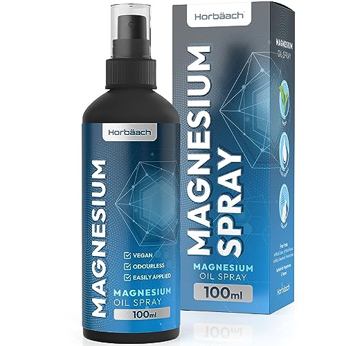 Magnesium Spray for Restless Legs, Muscles, Sleep | 100ml | Magnesium Chloride Oil HorbäachUS supplements