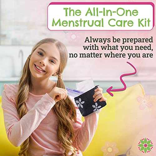 First Period Kit To-go! - Organic Biodegradable Tween Pads & Liner - Period Bags for Teen Girls Be Prepared. Period.Au supplements