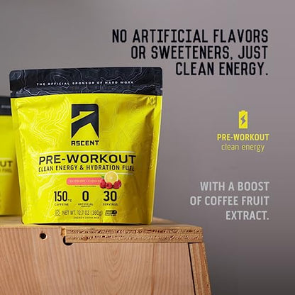 Ascent Pre Workout Powder - Preworkout for Men & Women with No Artificial Ingredients AscentUS supplements