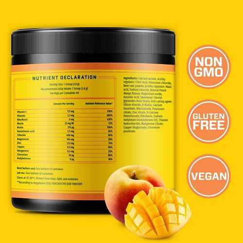 Key Nutrients Electrolytes Powder - Tropical Peach Mango Drink Mix 90 Servings KEY NUTRIENTSAu supplements