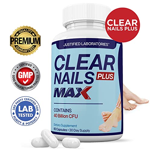 Justified Laboratories (3 Pack) Clear Nails Plus Max Pills 40 Billion CFU Probiotic 60 Caps Justified LaboratoriesUS supplements