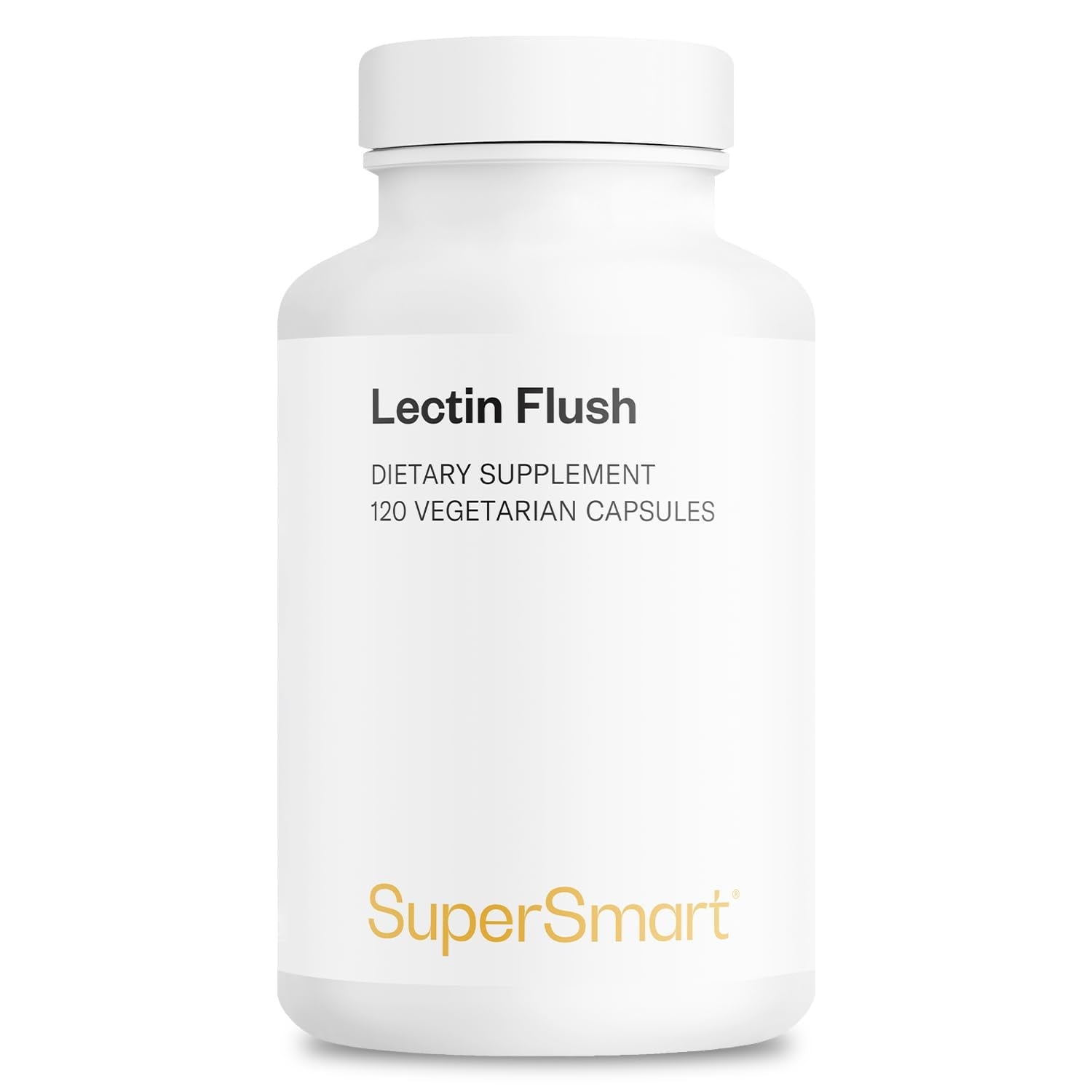 Supersmart - Lectin Flush - Lectin Blocker Shield Supplement - Digestive Support & Detox - Intolerances & Food Allergies - Intestinal Health | Non-GMO & Gluten Free - 120 Vegetarian Capsules SupersmartAu supplements