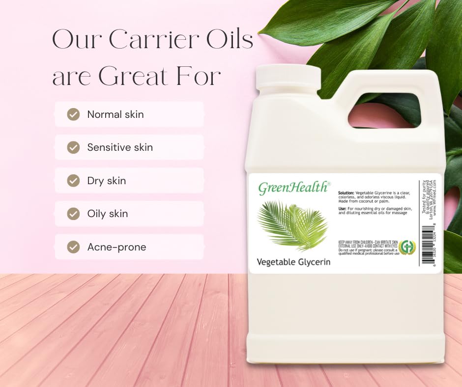 Vegetable Glycerine - 100% Pure, Cold Pressed - 32 fl oz - GreenHealth GreenHealthAu supplements