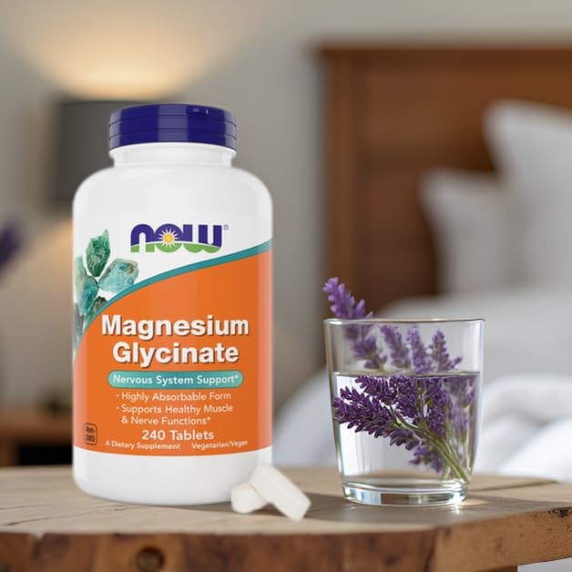 Now Foods Magnesium Glycinate, 240 Tablets - Supports Healthy Muscle and Nerve Functions - Non-GMO NOW FoodsAu supplements