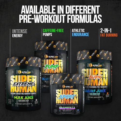 ALPHA LION Superhuman Pre Workout Powder, Beta Alanine, L-Taurine & Tri-Source Caffeine ALPHA LIONAu supplements