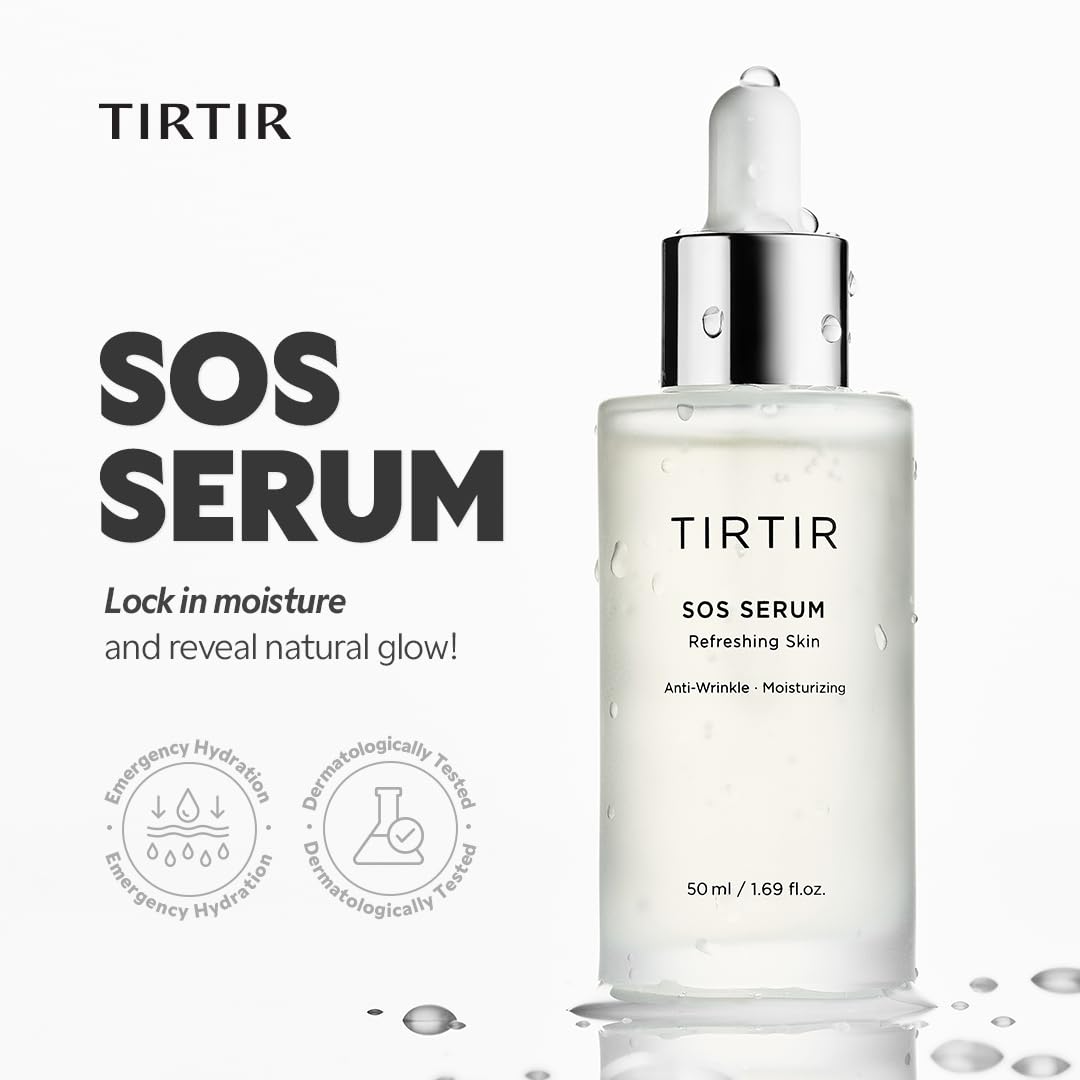 TIRTIR SOS Serum - Radiant Glow Boosting Face Serum - Plumping, Anti Aging, Hydrating - Visibly Smooth and Glowy Skin - Fragrance Free for All Skin Types, 1.69 fl.oz. TIRTIRAu supplements