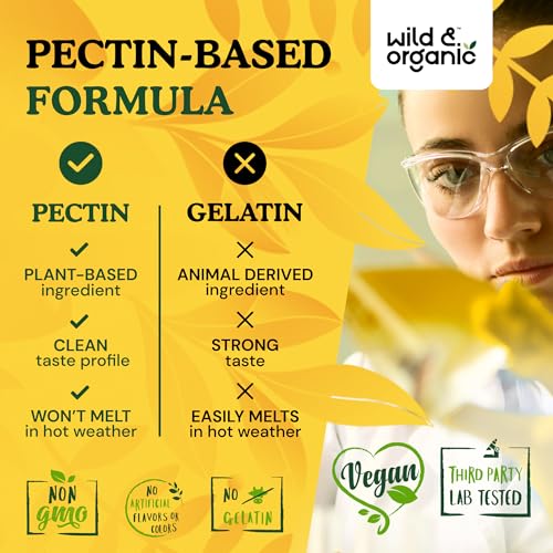 Wild & Organic Mullein Gummies - Daily Dietary Supplement for Respiratory, Digestive Wild & OrganicUS supplements