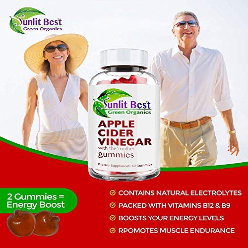 Apple Cider Vinegar Gummies Vitamins with The Mother, Delicious Immunity, Gluten Free Sunlit Best Green OrganicsAu supplements
