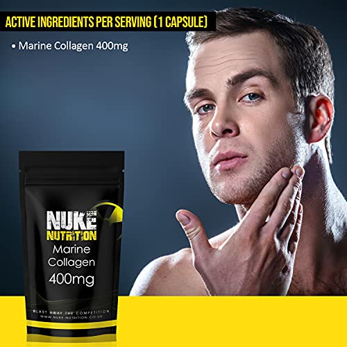 Nuke Nutrition Marine Collagen Capsules - 400mg - 120 Capsules - High Strength Collagen Nuke NutritionUS supplements