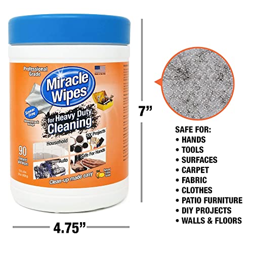 MiracleWipes for Heavy Duty Cleaning (90 Count) - All Purpose Cleaner, Kitchens MiracleWipesUS supplements