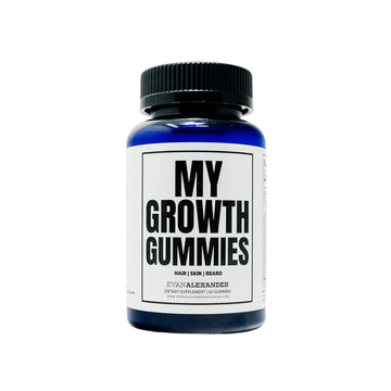 Evan Alexander Grooming My Growth Gummies | Healthy Hair & Beard Growth Support | Stronger Hair Follicles & Better Skin | Strawberry & Coconut Flavor | Vitamins C, D3, B6, B12 & Biotin | 60 Gummies Evan Alexander Fine GroomingAu supplements