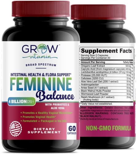 Feminine Balance Complex | Candida Support | Oregano & Caprylic Acid Blend grow vitaminUS supplements
