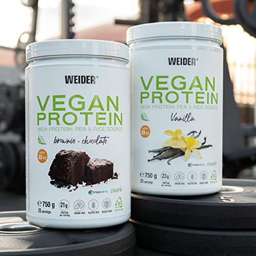 Weider Vegan Protein (750g) Vanilla Flavour. 23g Protein/dose, Pea Isolate (Pisane) & Rice Proteins WeiderAu supplements