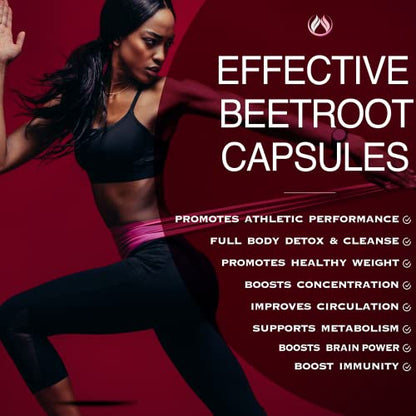 Beet Root Capsules Organic Beet Root Powder 1300mg | Natural Nitric Oxide Booster THE ENCLARE NUTRITIONUS supplements