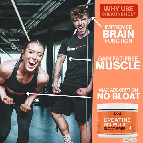 Creatine HCL Pills - Muscle Growth, Endurance, No Bloat, No Load, Not Flavored Goba TeaUS supplements