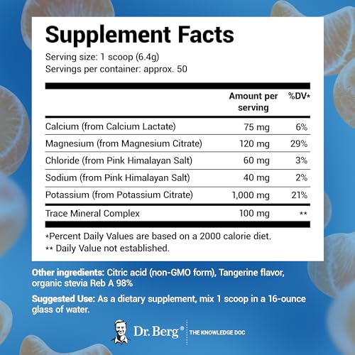 Dr. Berg Hydration Keto Electrolyte Powder - Enhanced w/ 1,000mg of Potassium Dr. Berg NutritionalsUS supplements